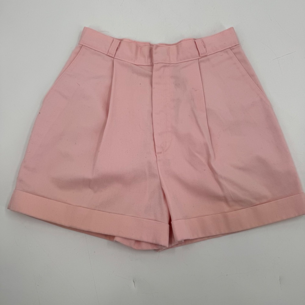 Vintage Cheryl Tiegs Vintage Pink Pleated‎ High Waist Shorts Size 6 Made in USA